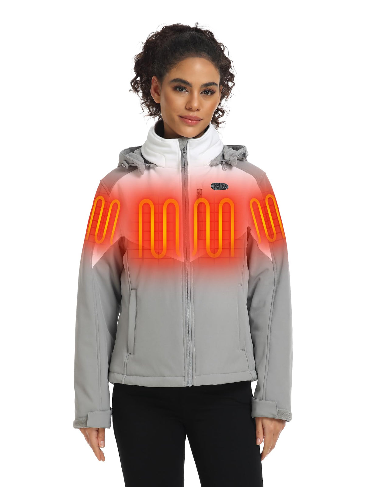 CozyAmp Women's Heated Jacket - 5-Zone Warmth, Water-Resistant