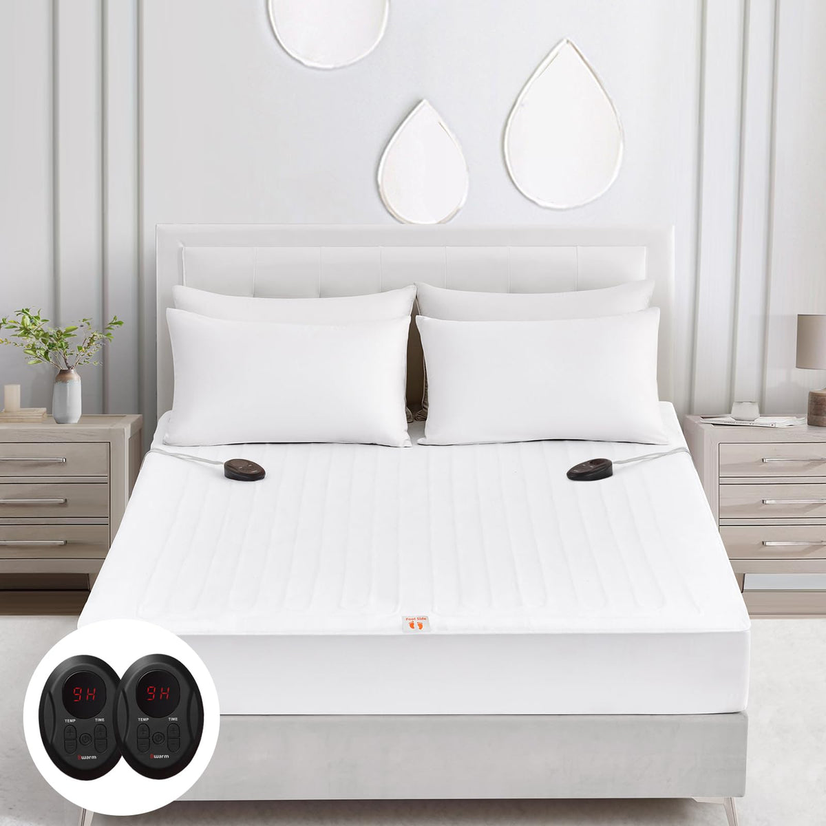 CozyAmp Heated Mattress Pad, Queen - Dual Control